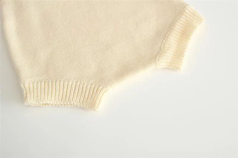 Осенняя одежда для малышей боди младенцев комбинезон без рукавов Вязаный на