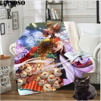 liasoso anime young onmyouji flannel throw blanket game onmyoji blankets for bedding office picnic super warm bedding throws