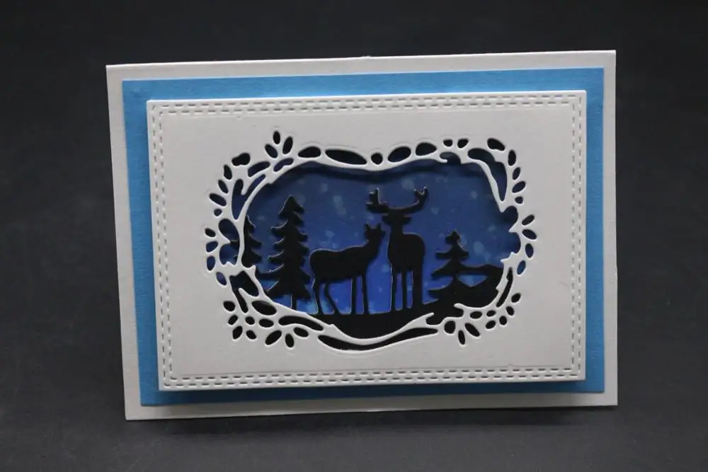 Высечка для высечки оленей животных DIY Рождество Скрапбукинг Бумага рукоделие