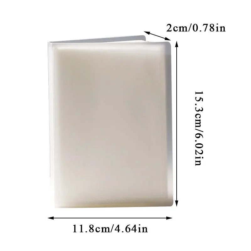 

Card Bag 3/5 inches Large Capacity Business Card Bag Card Holder Photo Album 40/80 Pockets Simple Transparent Photo Holder
