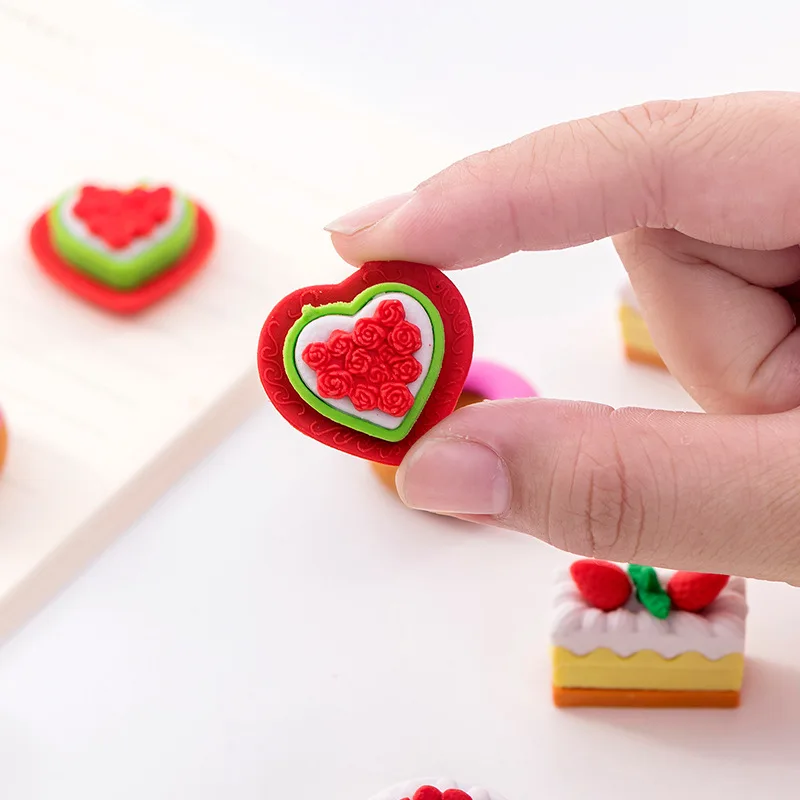 

5 pcs/pack Donuts Erasers Cute Biscuits Writing Drawing Rubber Pencil Eraser Stationery For Kids Gifts school supplies