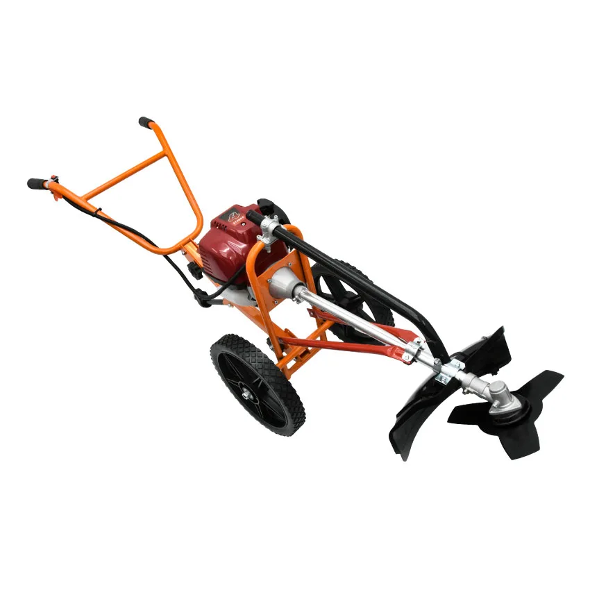 Универсальная переносная машина для прополки газона с ручным приводом с рыхлителем почвы и четырехтактным двигателем GX35 140, мощностью 1900 Вт.