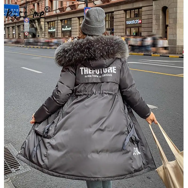 Winter Thermal Outdoor Coat Loose Camping Hiking Down Jacket With Siamese Cap Women Long Windproof Hooded Solid | Спорт и