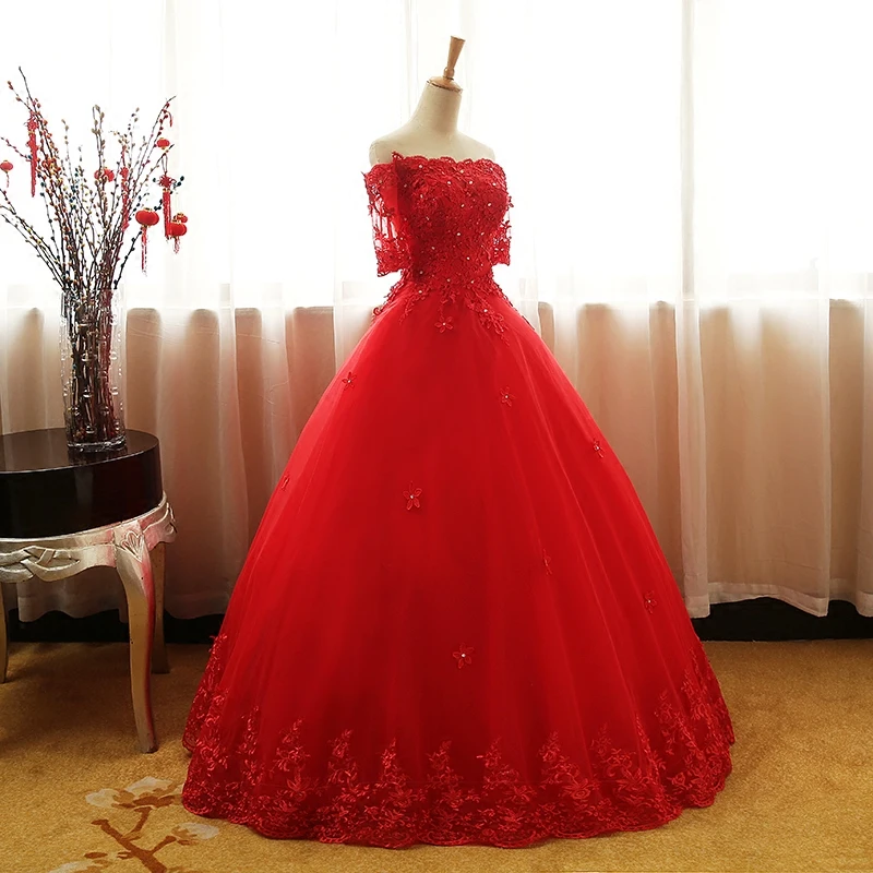 Бальное платье красное Quinceanera саудовско Аравийский Тюль корсет сладкий 16 платья