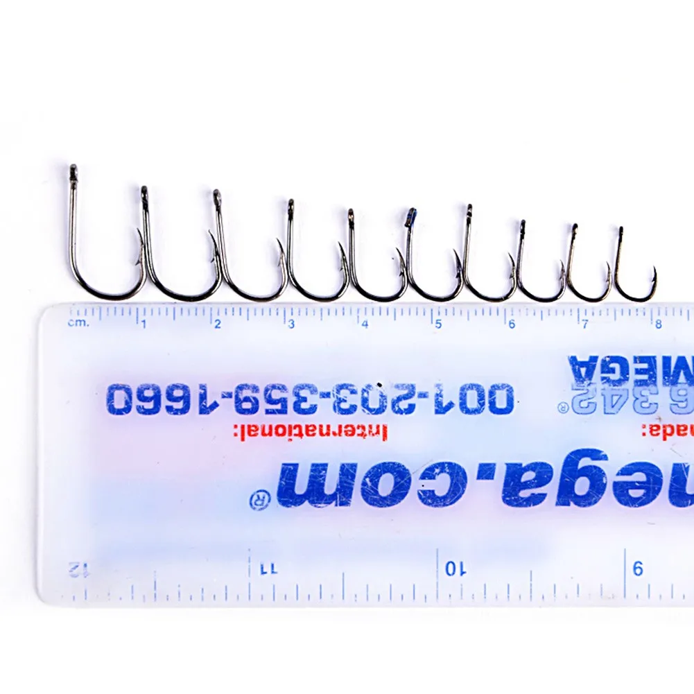 

500Pcs 3~12# Silver Fishing Hook Barbed Fishhook Kits Jigging Carp Hooks With Box Pesca Iscas Fish Tackle Tools Accessories