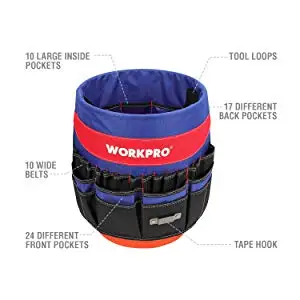 Ведро для инструментов WORKPRO 5 галлонов ведро-органайзер Boss сумка для инструментов с 51 карманами подходит для 3,5-5 галлонов ведро(инструменты не включены
