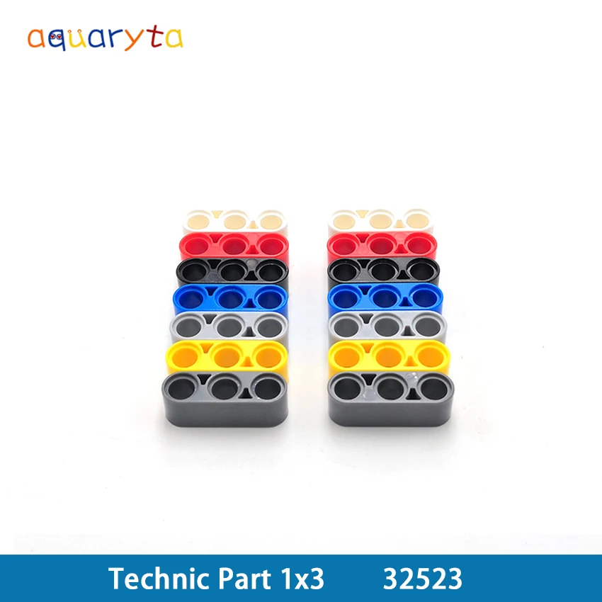 

Aquaryta 20pcs Technic Parts Bulk Liftarm 1x3 Thick Train Motor Car Toys for children Building Blocks Technic Accessories 32523