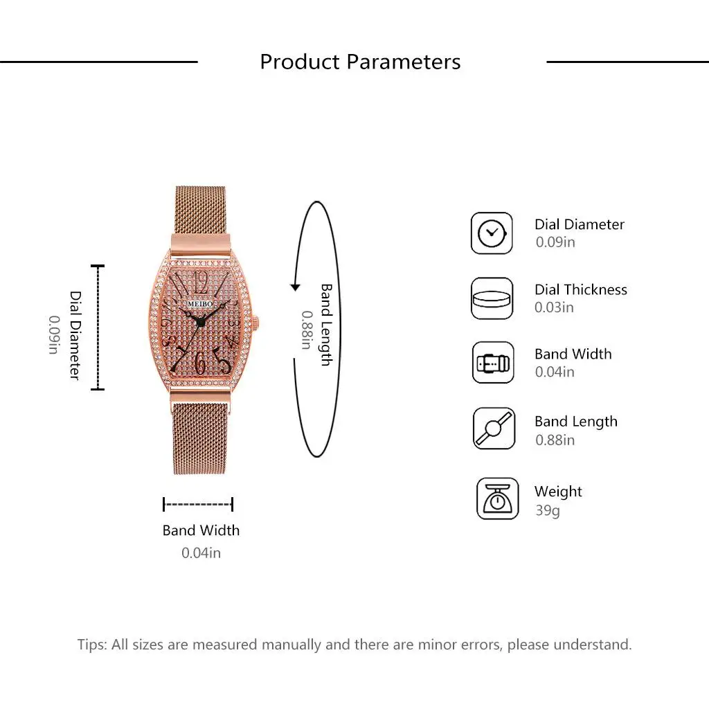 

Elegant Rectangle Ladies Watches Magical Dial Design Women Fashion Quartz Watch Luxury Black Steel Mesh Strap Woman Clock