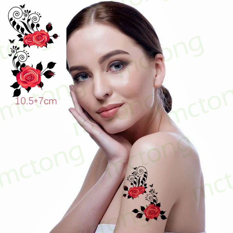 Водонепроницаемый Временные татуировки Стикеры s Мрачный Жнец демон крыло Tatuajes