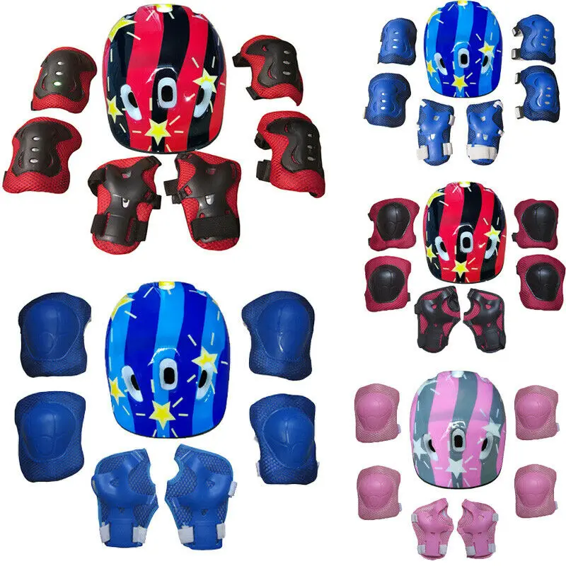 7 шт. Детский велосипедный шлем для катания на коньках|Горнолыжный шлем| |