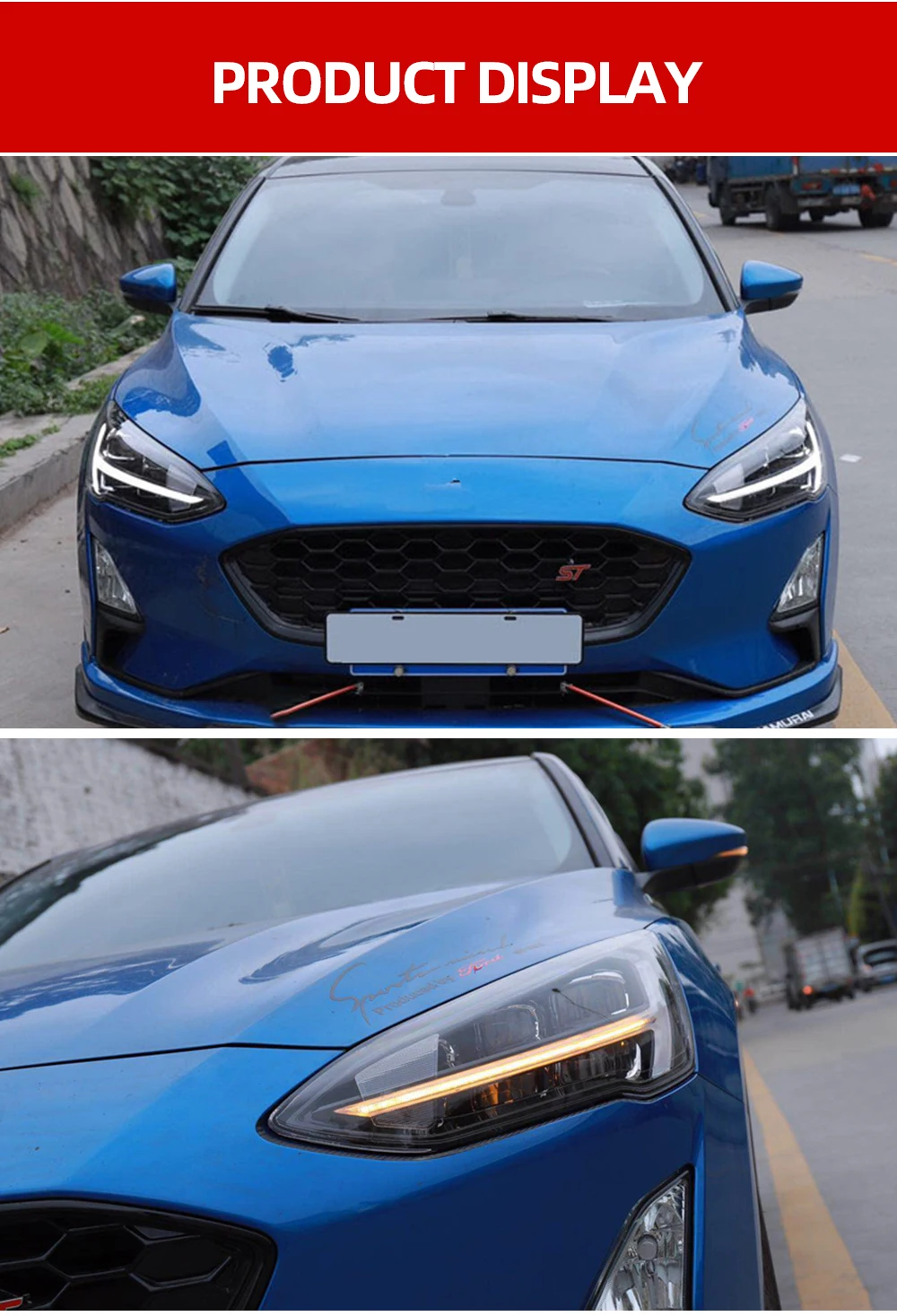 CSCSNL 2 шт. автомобильный Стайлинг для Ford Focus головной светильник s весь светодиодный головной светильник дневной ходовой светильник DRL Bi-светодиодный объектив