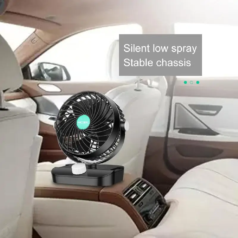 Универсальный Регулируемый автомобильный вентилятор 12 В/24 В 360 градусов с двумя