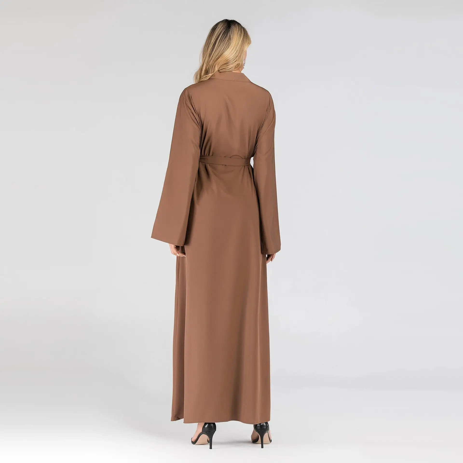 Dubai Muslim Abaya Women Open Cardigan Kimono Islamic Jilbab Kaftan Maxi Dresses Beading Pockets Arab Long Sleeve 2019 Autumn |