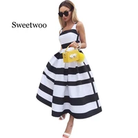2020 europe and america hot selling womens dress camisole stripes sexy formal dress long dresses