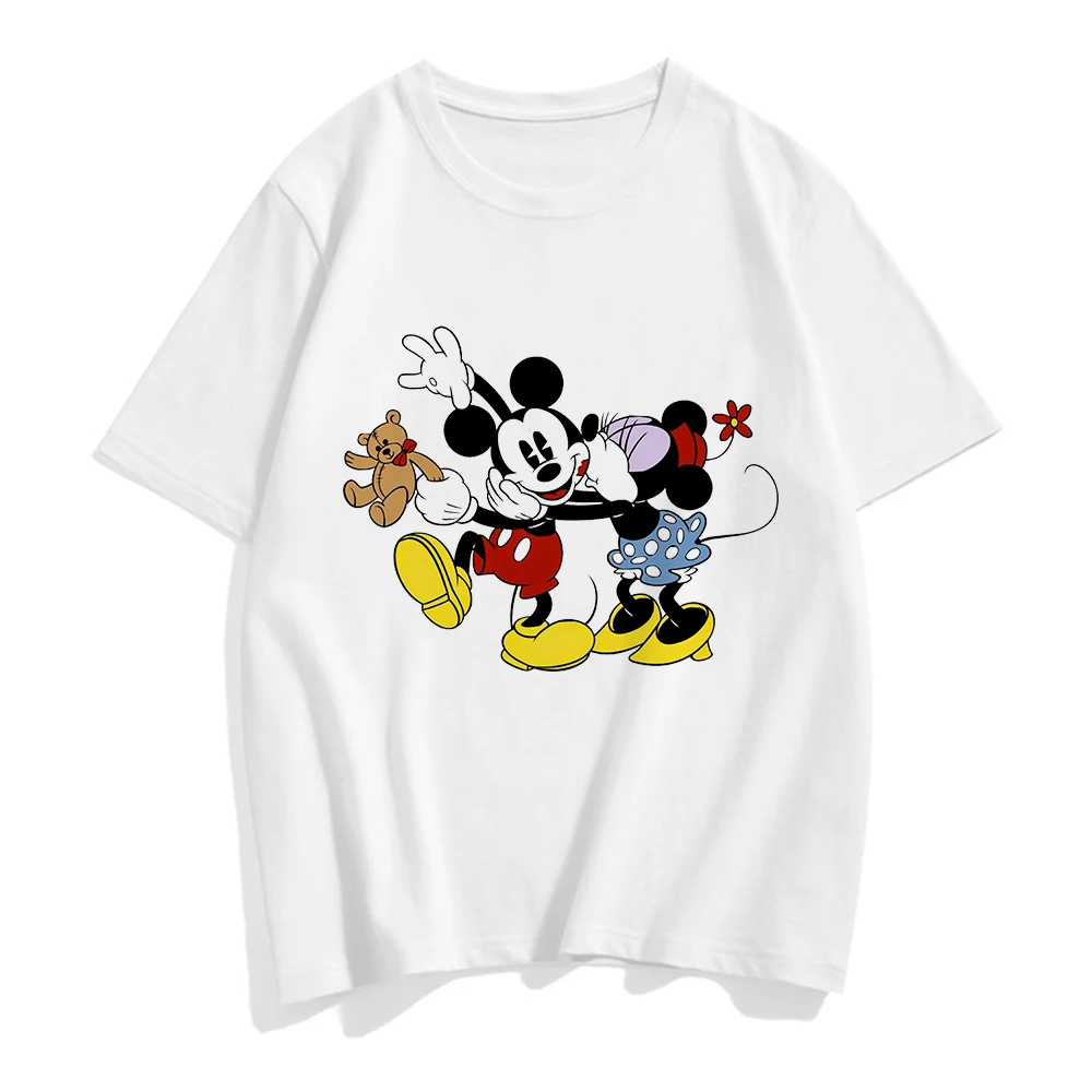 New Minnie Mouse T Shirt Women Kawaii Top Cartoon Graphic Tees Funny Harajuku Disney T-shirt Unisex Fashion Tshirt Female cheap graphic tees