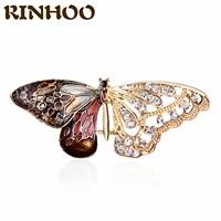 vintage crystal rhinestones butterfly brooches for women elegant insect brooch pin coat accessories fashion jewelry dropshipping