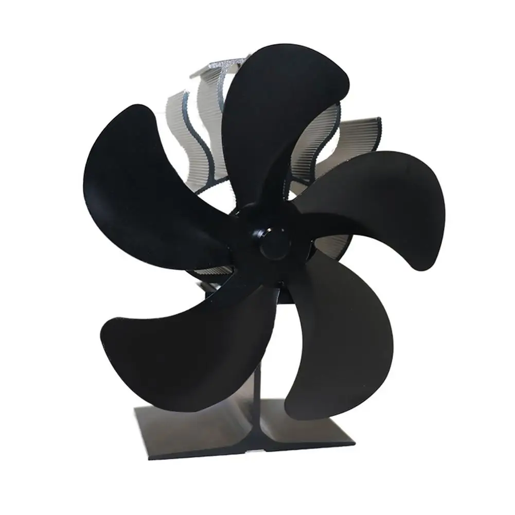 

5-leaf Thermal Power Fan Indoor Fireplace High Temperature Thermal Fan Fireplace Fan Wood Stove Hot Fan Winter Hot Air Circulati