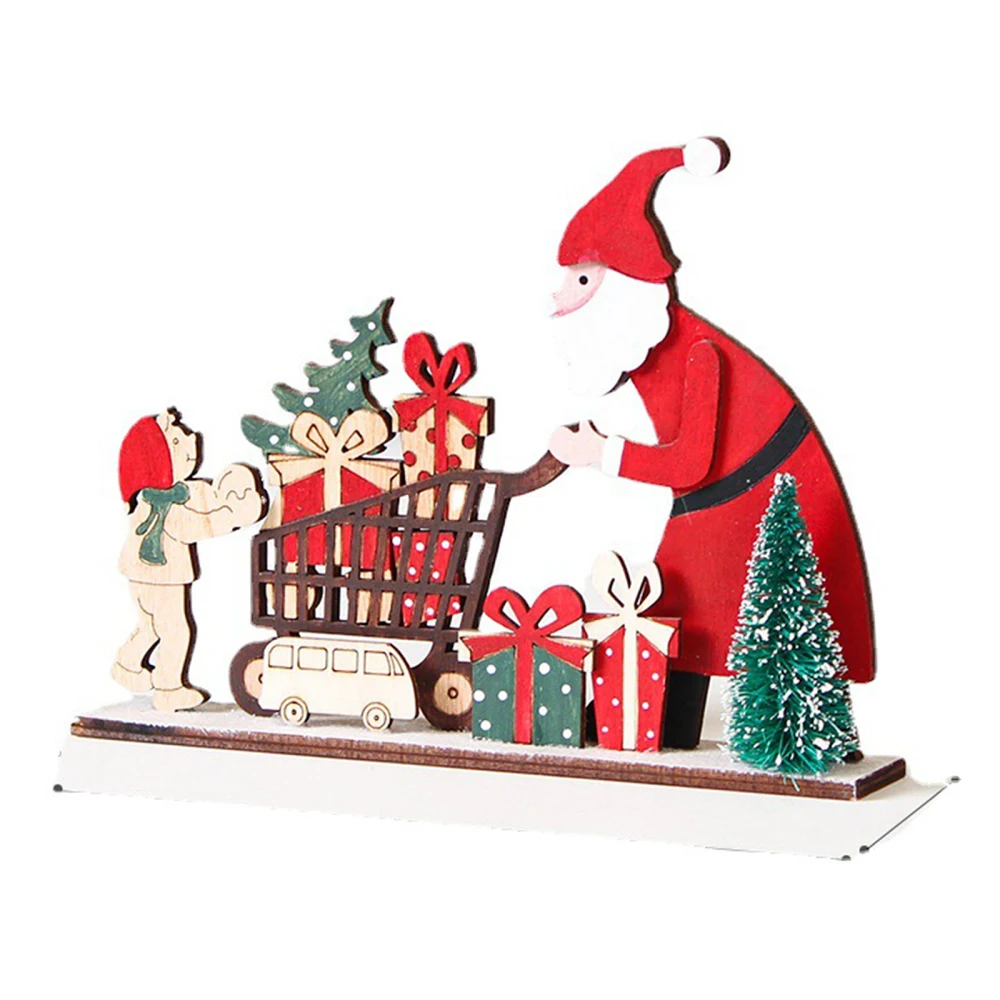 

Деревянные украшения Санта-Клаус, Рождественское украшение, декоративный подарок, праздничные принадлежности, поделки своими руками