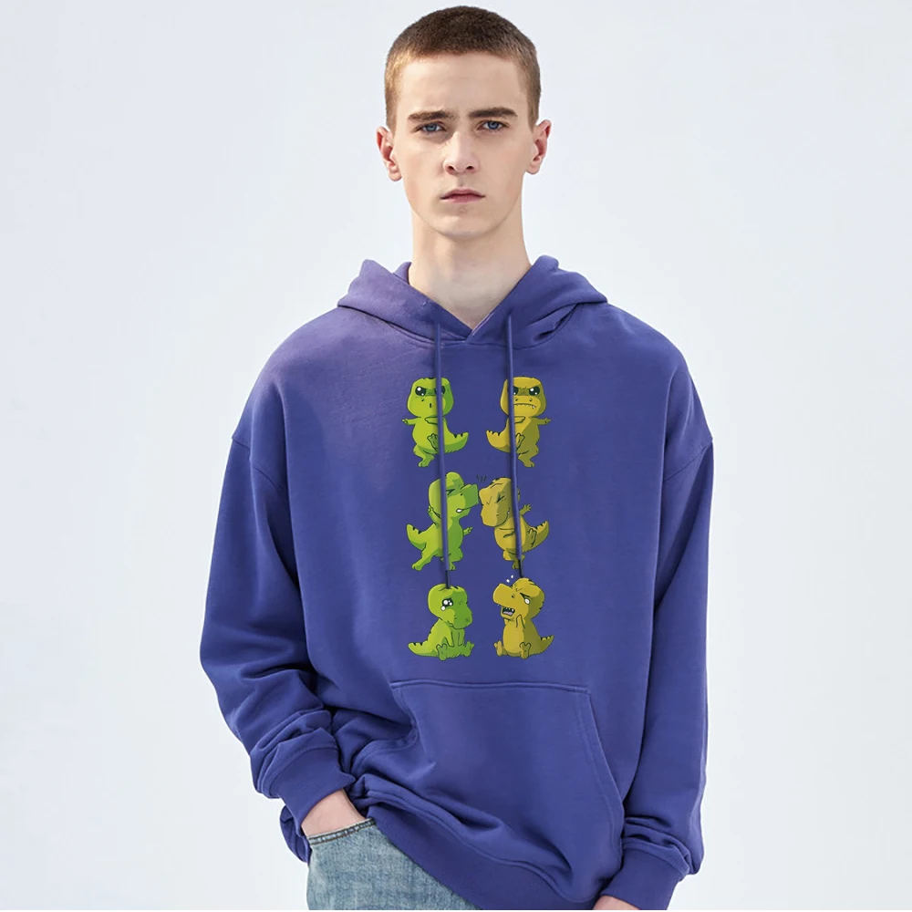 

T Rex Fusion Cartoons Cute 2020 Printing Hoody Hip Hop Street Man Hoodie Autumn Fleece Warm Hoodies Fashion Cool For Men Hooded