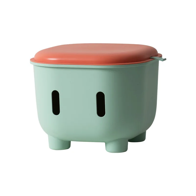 

1 PC Children's Storage Stool Storage Stool Can Sit Double Color Multi-functional Baby Toy Storage Stool