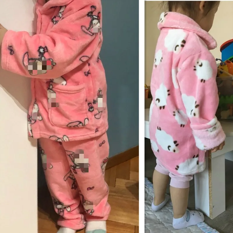 Пижама infantil inverno детский пижамный комплект из кораллового флиса пижама с принтом