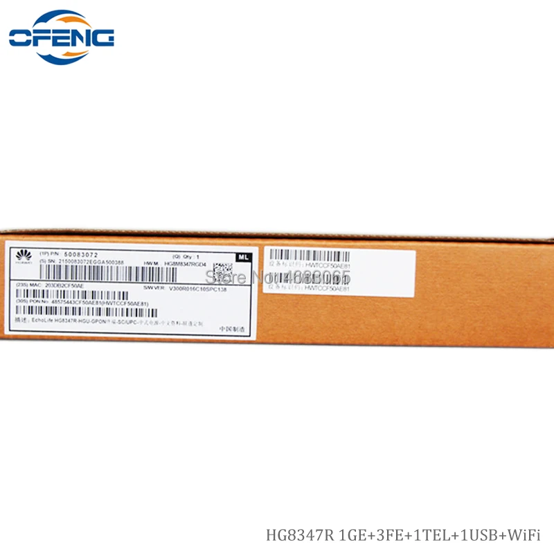 100% оригинальный новый Huawei HG8347R EPON ONU 1GE + 3FE 1TEL 1USB wifi английская прошивка с коробкой