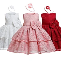 3 6 9 12 18 24 months kid birthday party lace dress infant christmas red costumes baby girl clothes newborns new years clothes