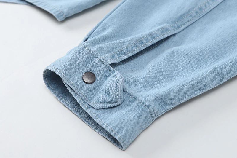 

Jacket Harajuku Cowboy Outwear Tops Irregular Spliced Denim Shirt Coat Women Long Sleeve Pocket Cardigan Streetwear Bf Jean