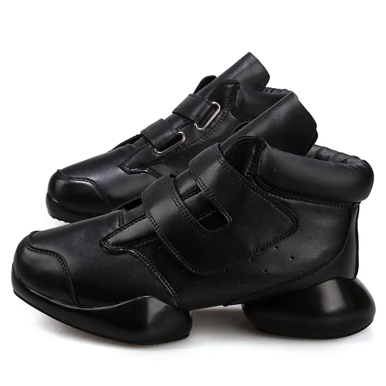 Мужские кроссовки хип-хоп уличные танцевальные высокие мужские кожаные