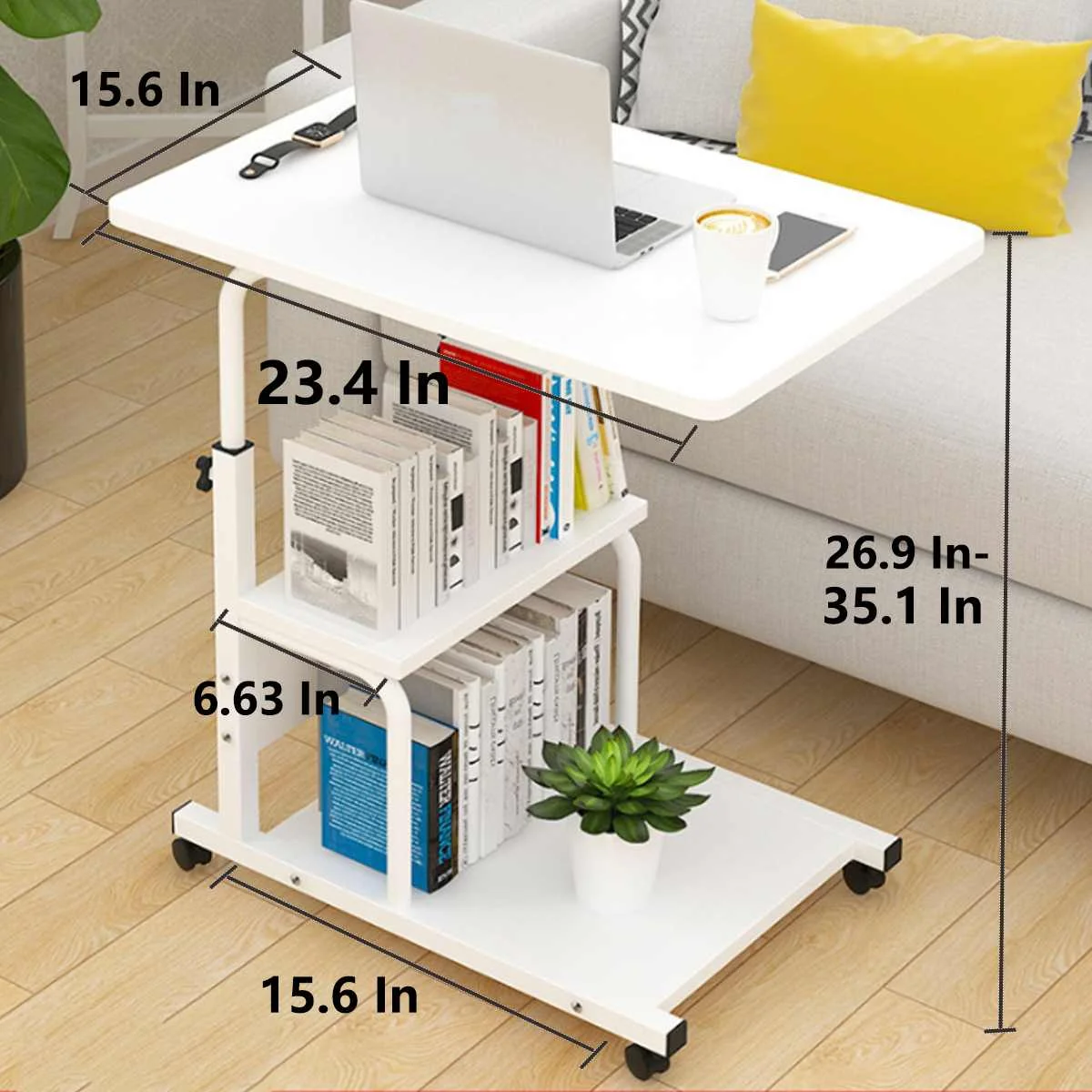 

Movable Simple Design Laptop Table Wood Desktop Height Adjustable Bed Sofa Side Computer Notebook Laptop Desk Table Iron Frame