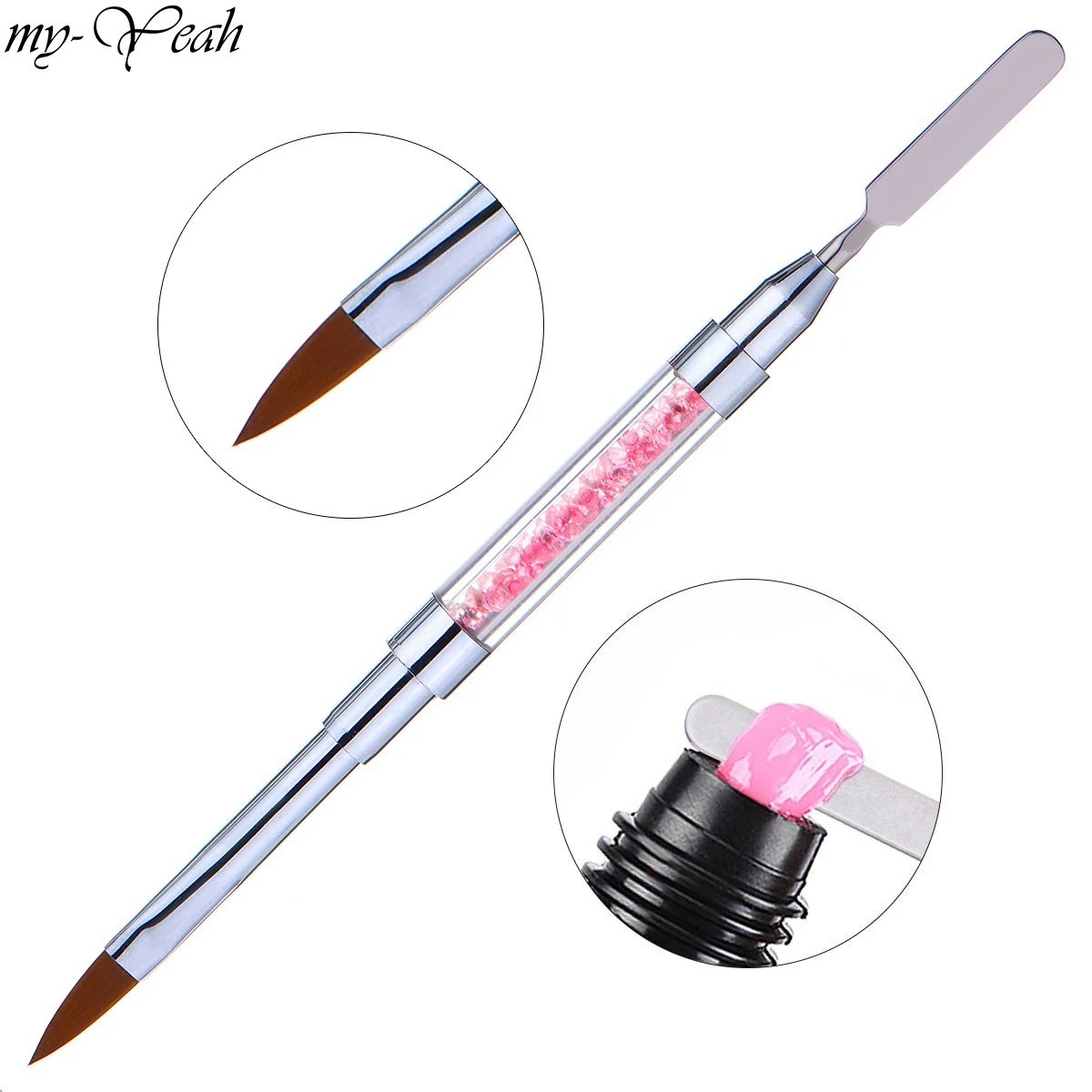 Дизайн ногтей двойной конец акриловая кисть УФ гель Расширение Рисунок Живопись