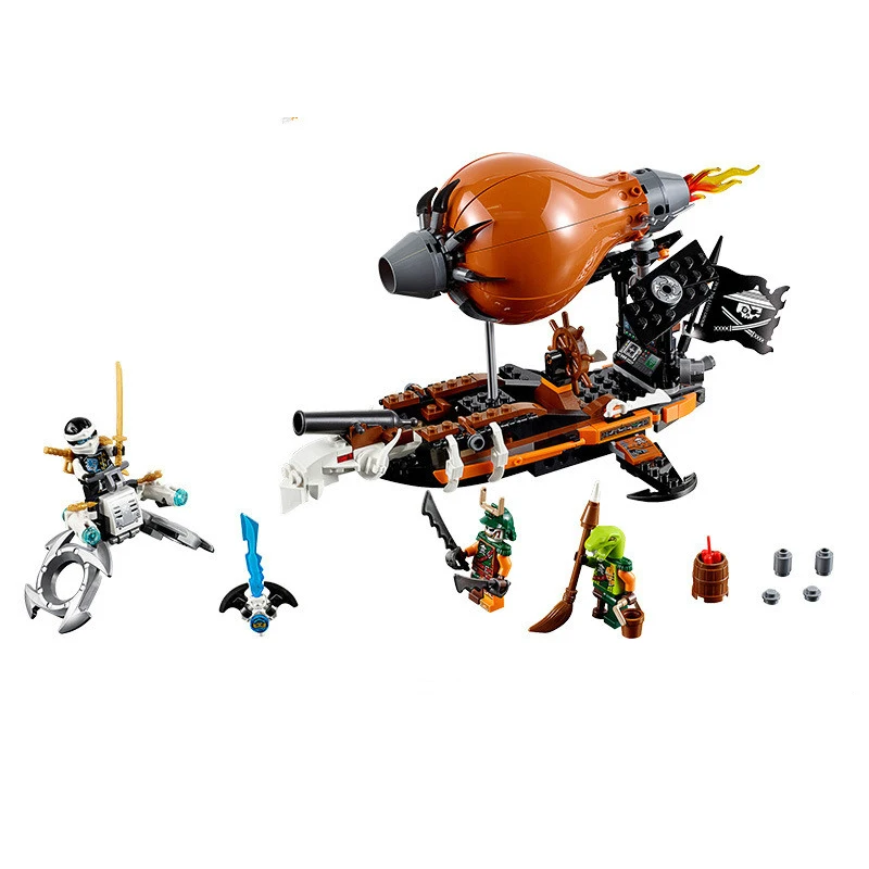 Строительные блоки Bela 10448 318 шт. Ninjago Raid Zeppelin кирпичи 70603 фигурки ниндзя сборочные