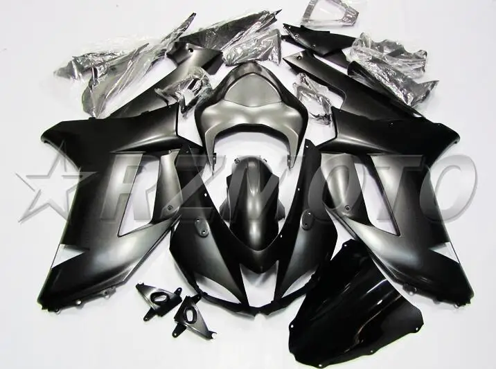 

New Style ABS Motorcycle Whole Fairings Kit Fit for kawasaki Ninja ZX6R 636 2007 2008 07 08 6R ZX-6R Bodywork set All Matt black