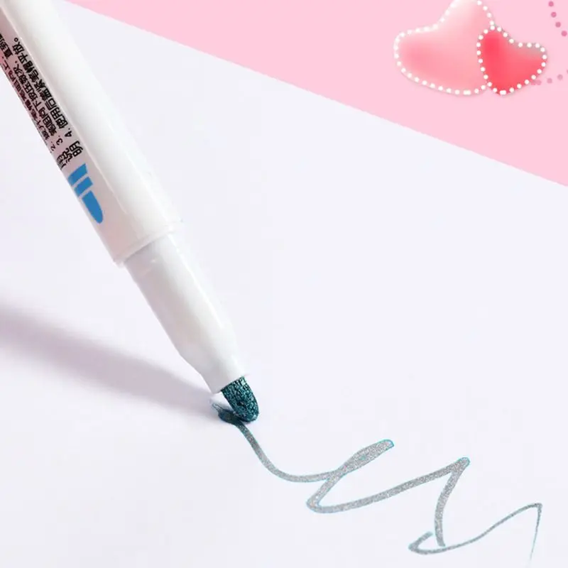 

8Pcs Colorful Marker Pen Drawing Double Line Outline Pen Handwriting Pen U1JA