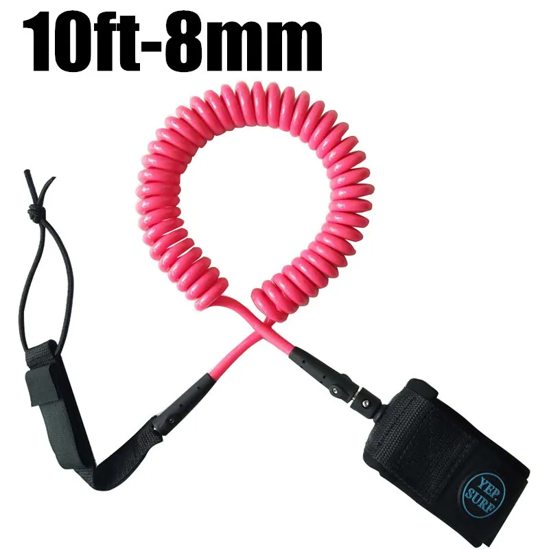 Поводок для серфинга 10 футов 8 мм спиральный поводок новый дизайн Yep. Surf pranchas