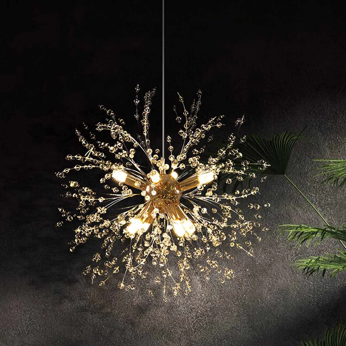 Светодиодный светильник с 8 головками в скандинавском стиле белым