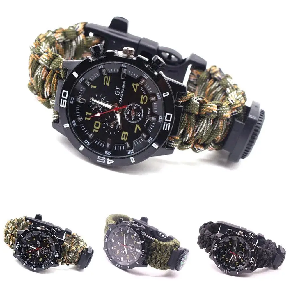 Многофункциональные часы тактический Браслет Открытый Кемпинг лодки Охота