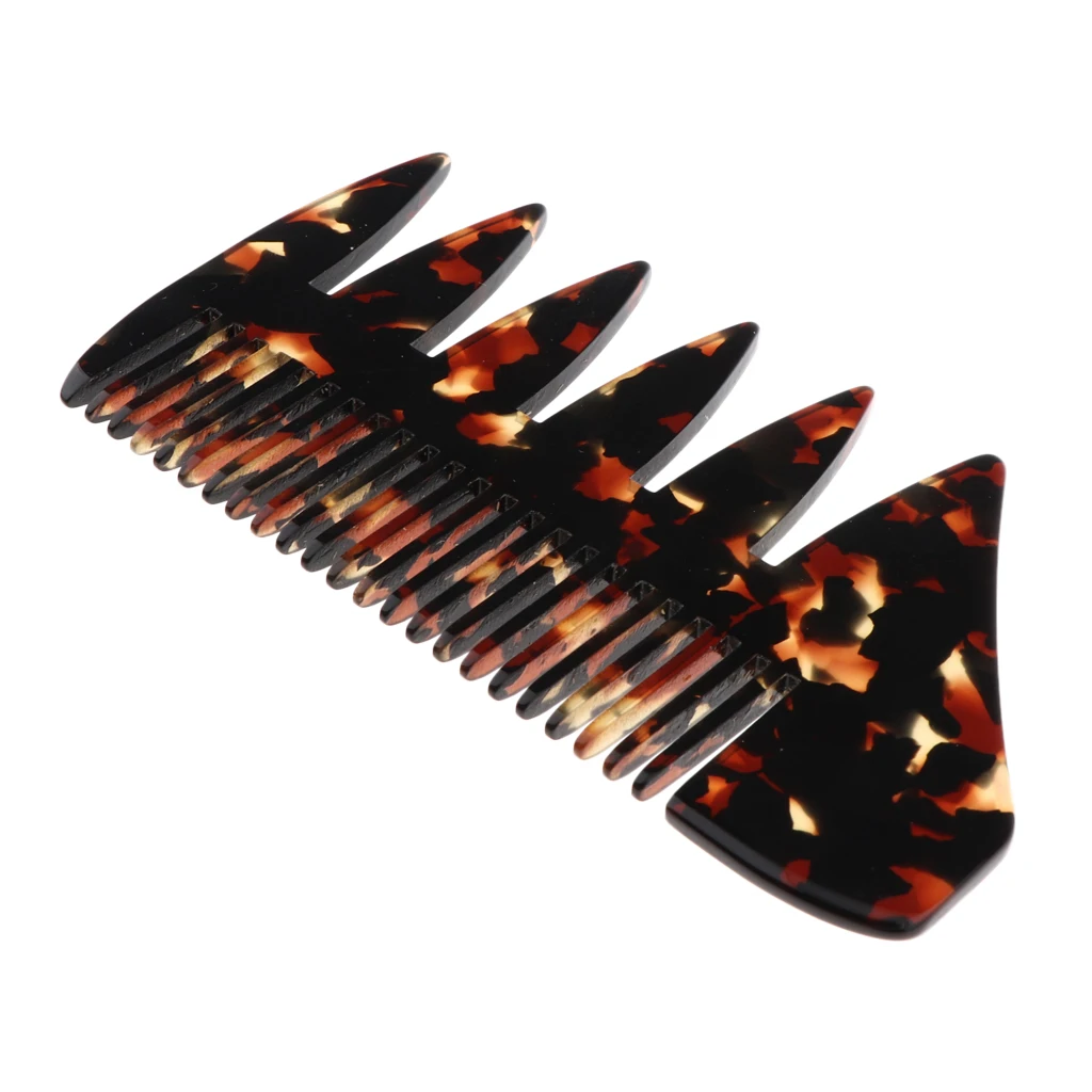 

Dual Tip Afro Pick Comb Lifting Plastic Mens Oily Hair Brush Straight Curly