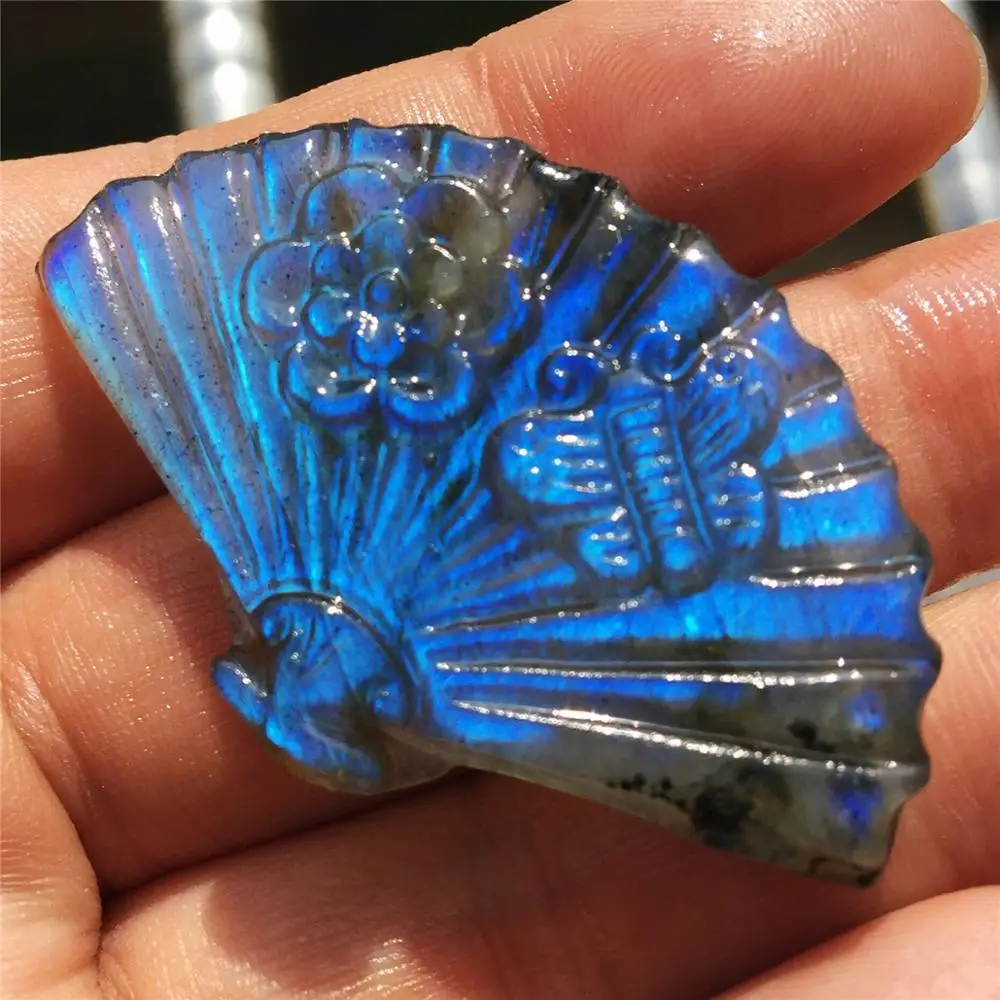 1 шт. AAAA Изысканная Хрустальная Резьба Натуральный вручную резной Лабрадор