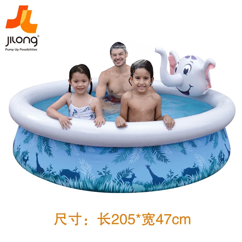 Детский бассейн с распылителем утолщенный надувной игровой Детская горка | Мать