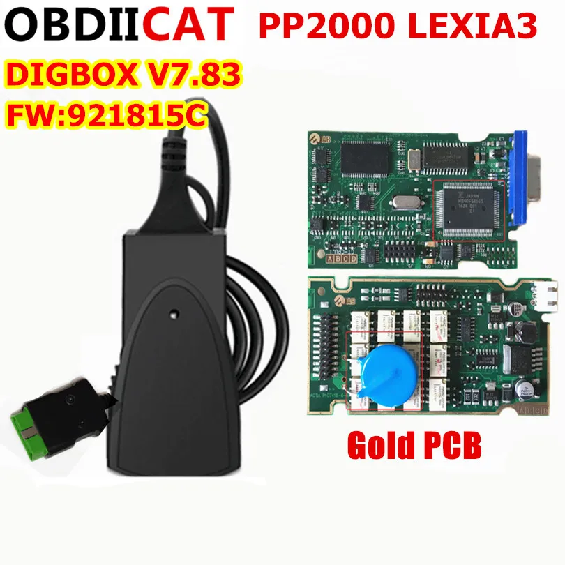 Испания Lexia 3 PP2000 Diagbox V7.83 с прошивкой 921815C V48/V25 для Ci-tro-en для Pe-uge-ot OBDII диагностический инструмент