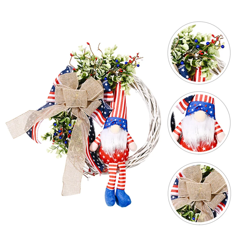 

Independence Day Wreath Unique Home Decorative Garland Door Wreath Adornment