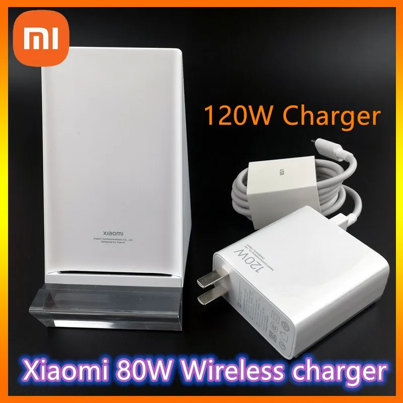 

Original Xiaomi 80W Wireless Charger Intelligent Temperature Control Vertical Charging With Line Fast Charger For Xiaomi 11 pro