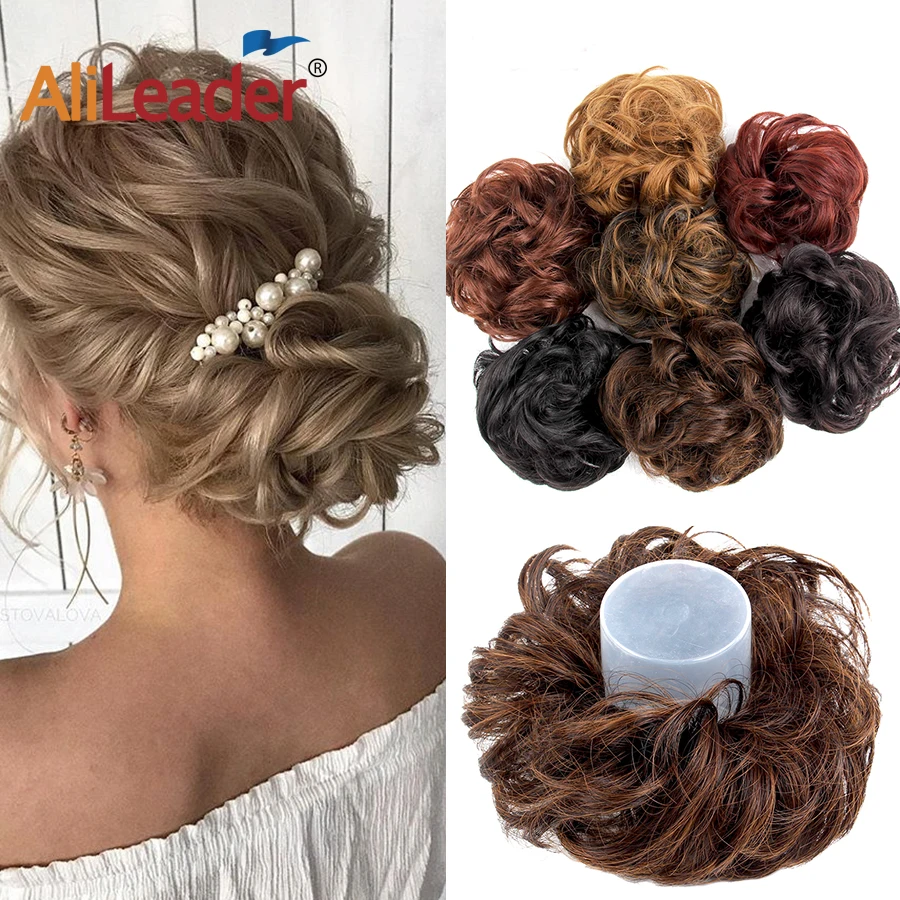 Alileader 1 шт./лот Короткие вьющиеся шиньоны с хвостом термостойкая синтетическая