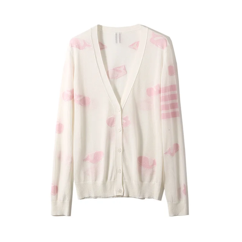 Small Whale Jacquard Weave Tb Ultrathin Fund Exceed Fairy Joker Knitting Air Conditioner Unlined Upper Garment Sunscreen Yiquzhu |