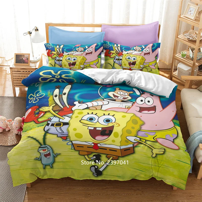 

Home Textile Yellow 3d Happy Cartoon Bedding Set Cartoon Anime Character Printed Duvet Cover Sets Twin Full Queen King Size