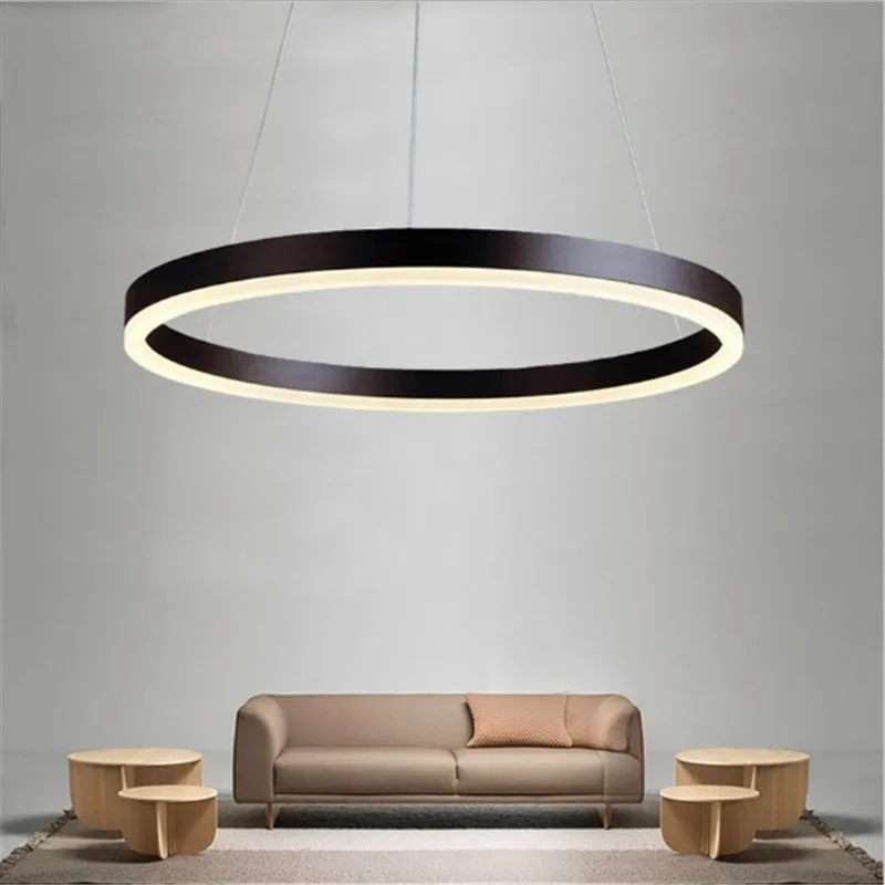 

2020 NEW Simple Chandelier Modern Acrylic Living Room Lamp Led Creative Restaurant Office Bedroom Study Ring Light