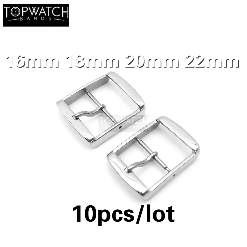 10pcs/lot Watch Buckle Watch Accessories Metal Steel Stainless Steel Watch Strap Pin Buckle 16mm 18mm 20mm 22mm Wholesale