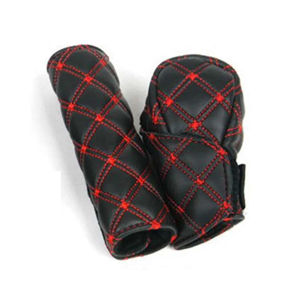 

2Pcs/Set Faux Leather Hand Brake Shift Knob Cover Gear Case Car Interior Decor Handbrake Sleeve And Shift Sleeve