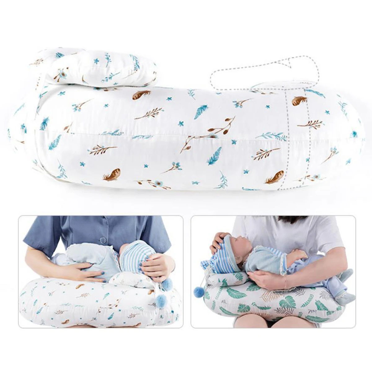 

Детская подушка для грудного вскармливания U-образная, позиционер для кормления, новый дизайн, поддержка головы под углом 15 ° для младенцев, ...